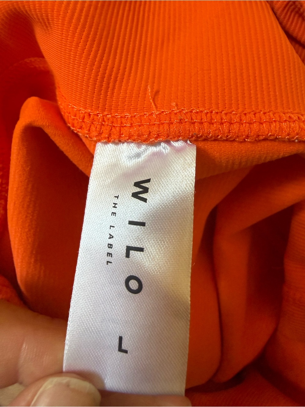 WILO The Label Orange Ribbed High-Rise Biker Shorts - Large - Picture 4 of 4